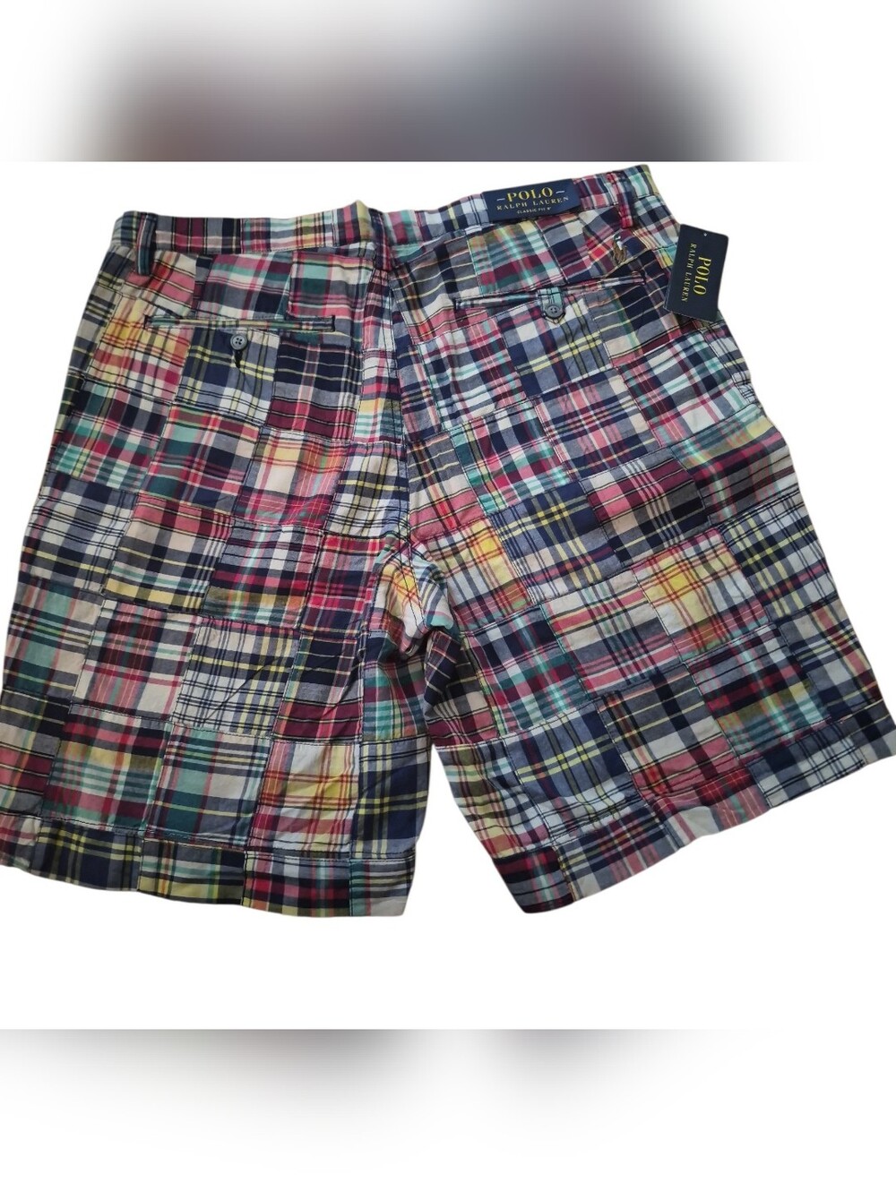 Polo by Ralph Lauren Multicolor Madras Patchwork Men's Shorts Classic Fit 34 NWT